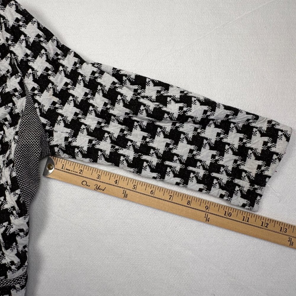 Ellen Tracy Black and White Houndstooth Women's Blazer Corporate Chic M - Picture 8 of 8